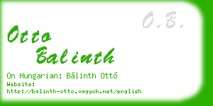 otto balinth business card
